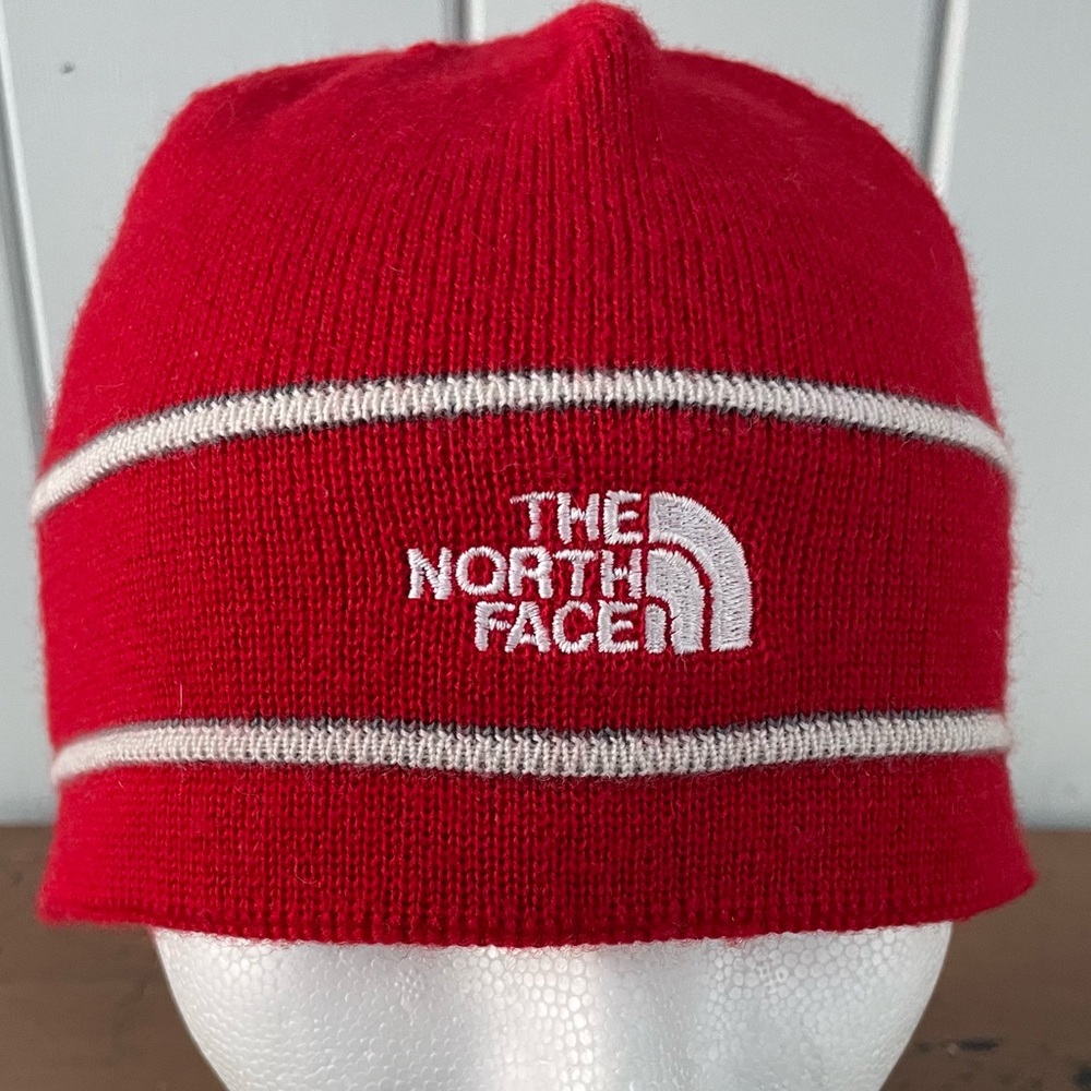 The North Face Wool Beanie Tuque Hat Red O/S Adult